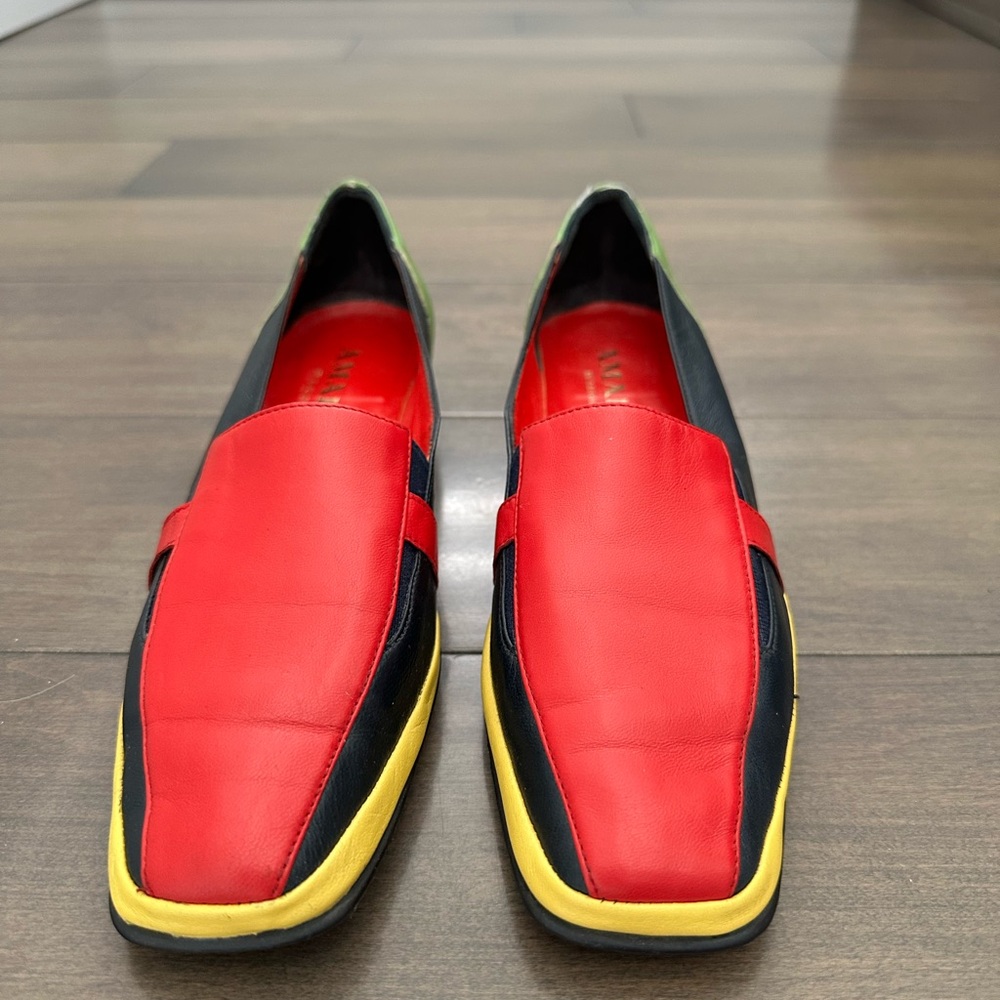 Amalfi by Rangoni/ vintage multi-color loafers/Soft leather/wom 71/2✨Host Pick